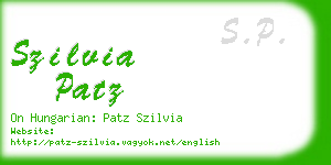 szilvia patz business card
